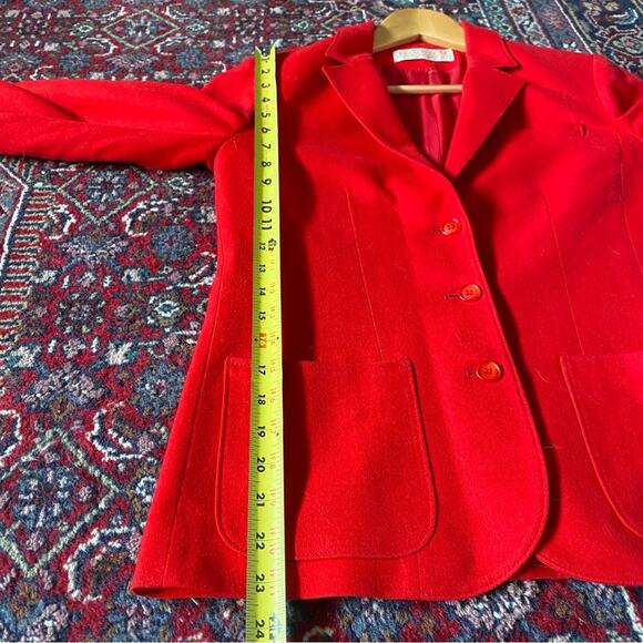 Pendleton Vintage Red Virgin Wool Blazer - Size Small - Picture 6 of 6